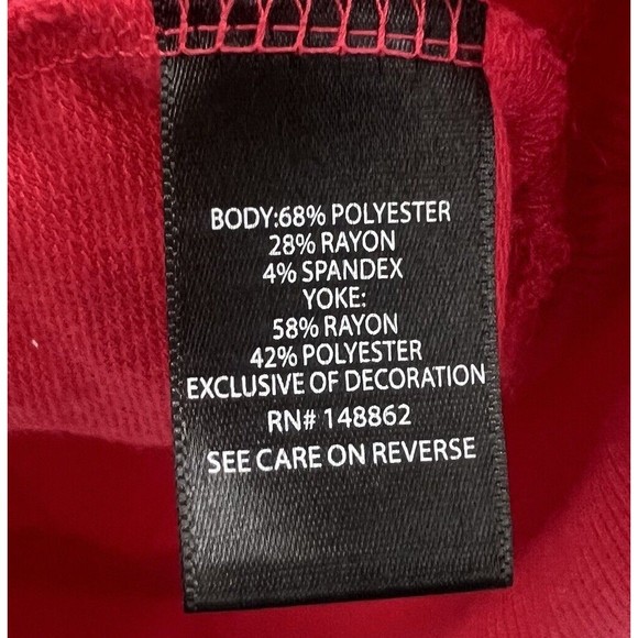 Torrid Sweatshirt Women's 3 3X Red French Terry Crew Neck Eyelet Drop Shoulder - Picture 10 of 10